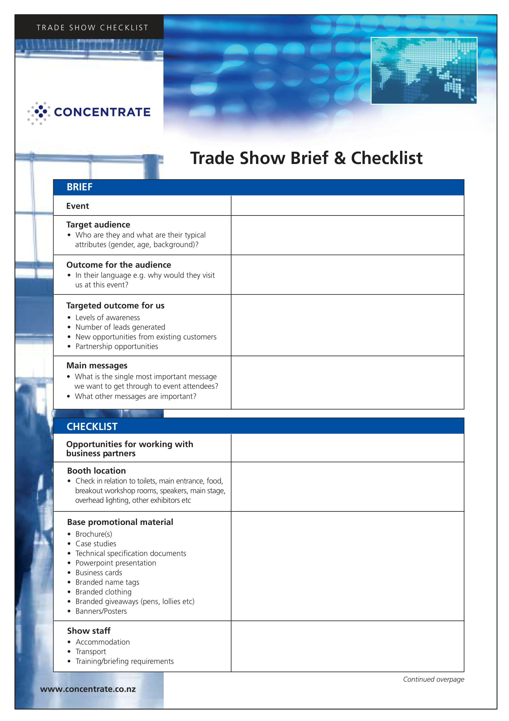 10+ Trade Show Checklist Examples in PDF  MS Word  Google Docs  In Trade Show Checklist Template Within Trade Show Checklist Template