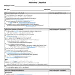 10 Useful New Hire Checklist Templates & Forms ᐅ TemplateLab Intended For Hr Onboarding Checklist Template