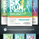 10K Run & Walk Event Flyer & Poster – Corporate Identity Template In 5K Run Flyer Template