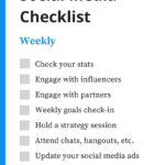 A Daily, Weekly, Monthly Social Media Checklist For Social Media Checklist Template