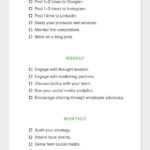 A Daily, Weekly, Monthly Social Media Checklist Throughout Social Media Checklist Template