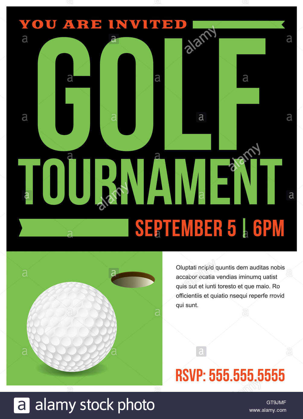 A flyer for a golf tournament invitation template Pertaining To Golf Tournament Template Flyer