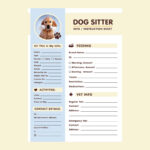 A10 Dog Sitter Information Sheet Template (AI) In Dog Sitting Flyer Template
