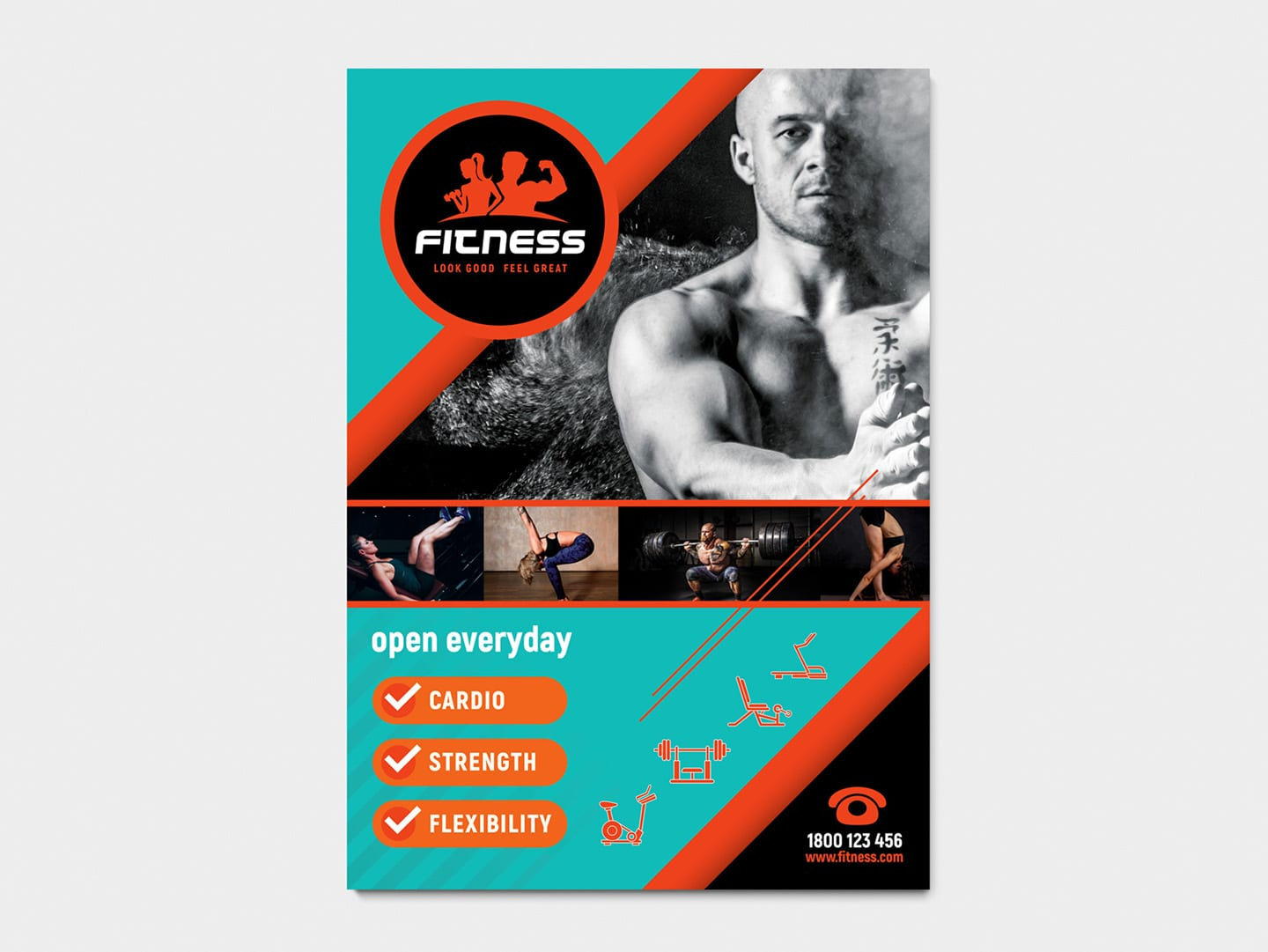 A10 Gym / Fitness Poster Template in PSD, Ai & Vector - BrandPacks For Gym Open House Flyer Template With Regard To Gym Open House Flyer Template