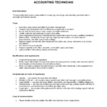 Accounting Technician Job Description Template  By Business In A Box™ In Accounting Job Description Template