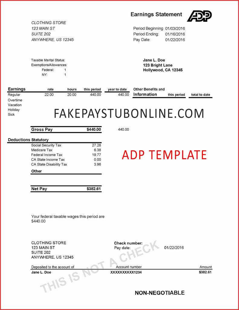 Aerotek Direct Deposit form Inspirational Sample Adp Pay Stub  With Regard To Direct Deposit Check Stub Template With Regard To Direct Deposit Check Stub Template