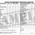 APC CE 10: Crane And Equipment Inspection Checklist Intended For Crane Inspection Checklist Template