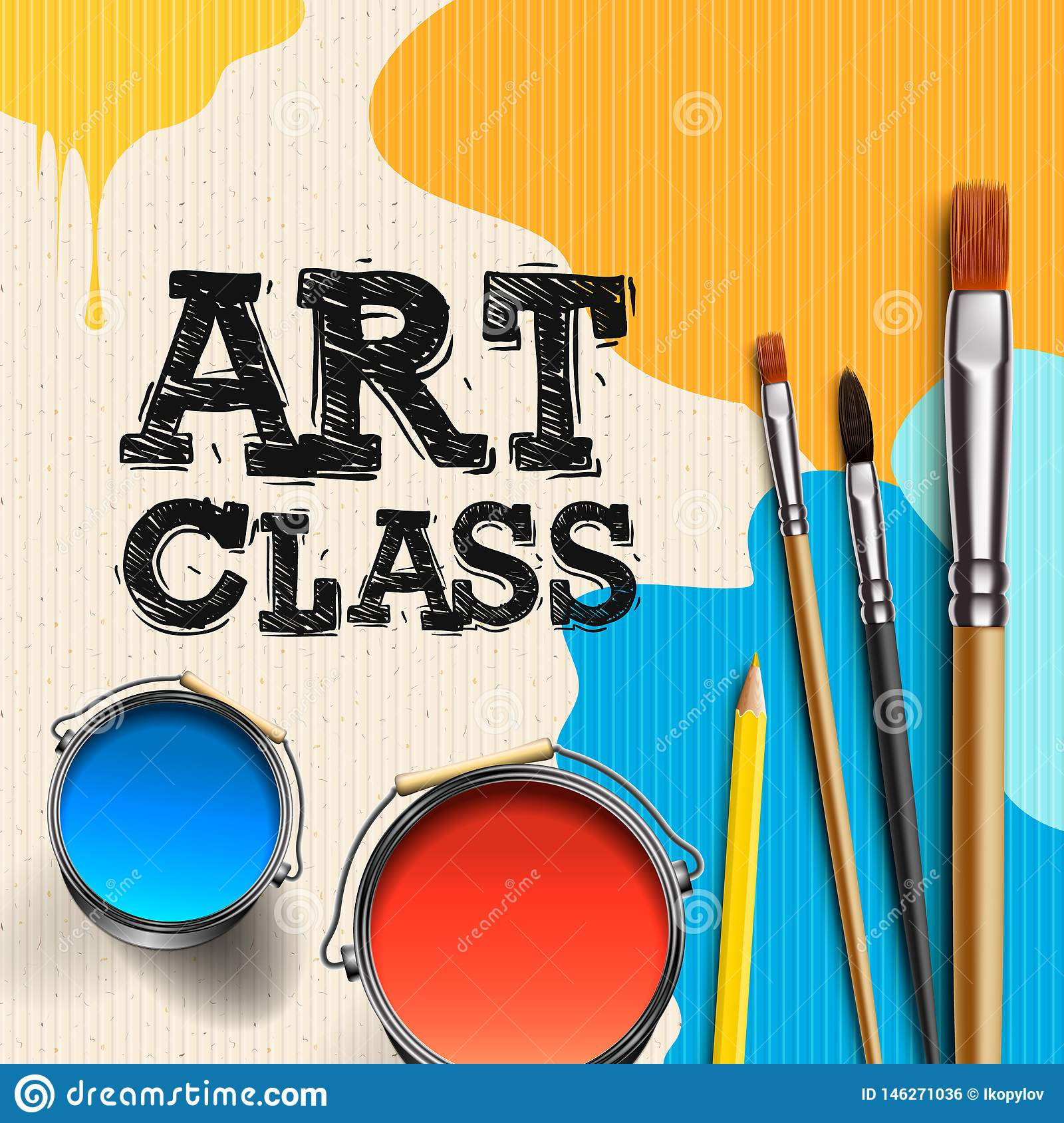 Art Class, Workshop Template Design In Art Class Flyer Template