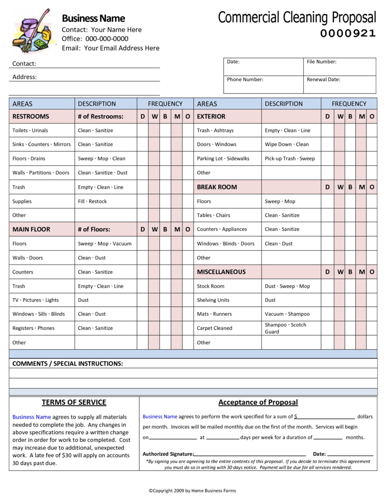 Auto Detailing Invoice form Beautiful House Cleaning Proposal  Intended For Auto Detailing Checklist Template Pertaining To Auto Detailing Checklist Template