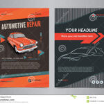 Auto Services Business Flyer Layout Templates, Automotive Repair  Regarding Auto Shop Flyer Template