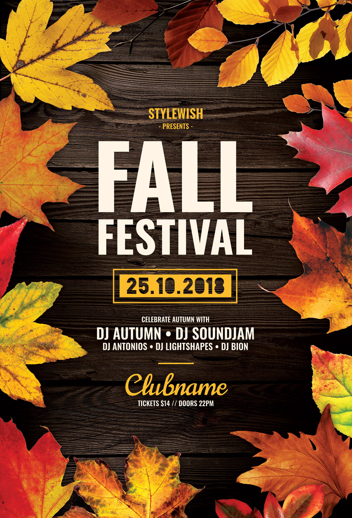 Autumn Poster Designs on Behance Intended For Fall Event Flyer Template Within Fall Event Flyer Template