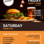 Bar Restaurant Flyer In Restaurant Fundraiser Flyer Template