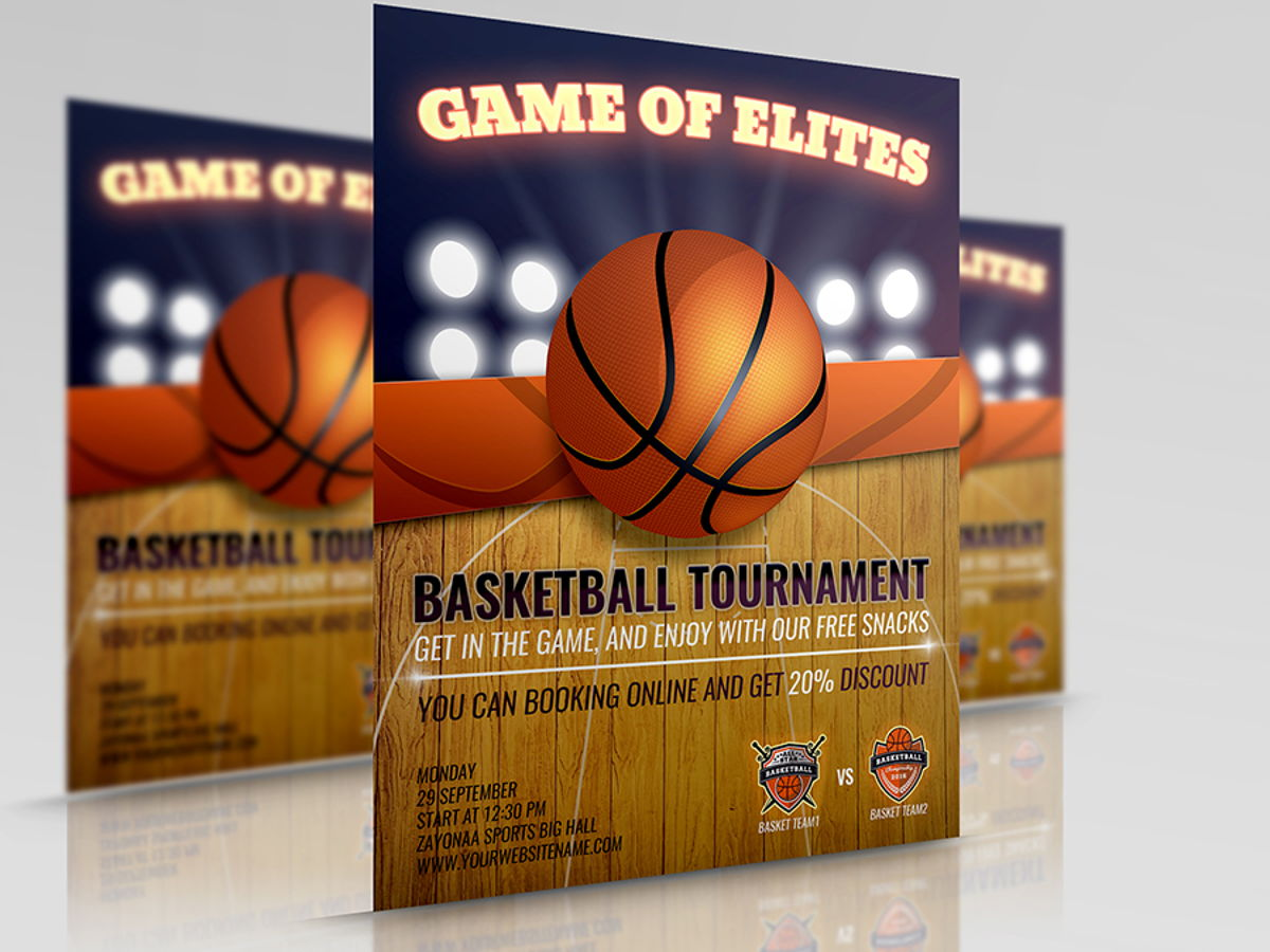Basketball Flyer Template  Flyer  OWPictures  PoweredTemplate Regarding Basketball Game Flyer Template