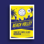 Beach Volleyball Tournament Flyer Layout Stock Vorlage  Adobe Stock Within Volleyball Tournament Flyer Template