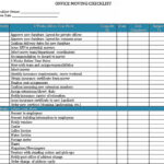 Best Moving Checklist Templates  For Office Relocation Checklist Template