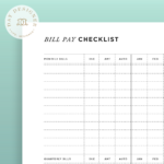 Bill Pay Checklist Within Bill Payment Checklist Template