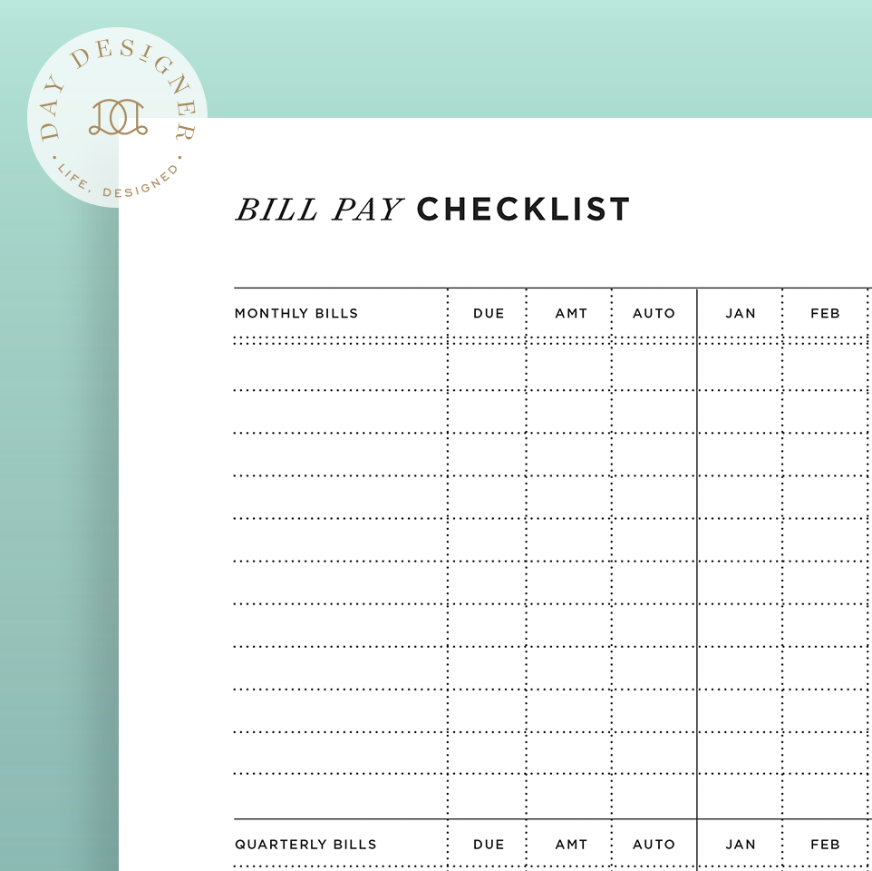 Bill Pay Checklist Within Bill Payment Checklist Template Within Bill Payment Checklist Template