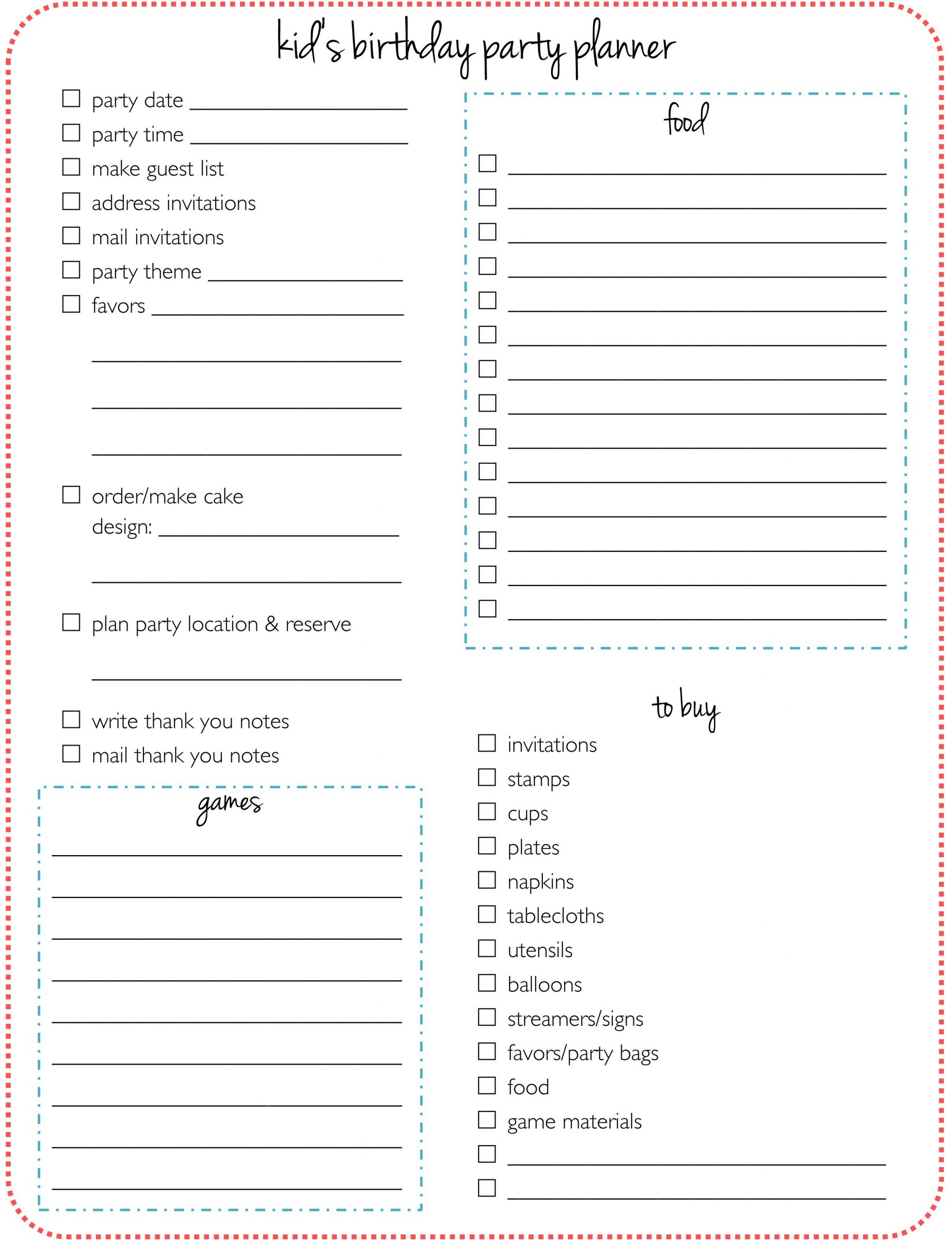 Birthday Party Event Planner Template Throughout Party Planner Checklist Template Throughout Party Planner Checklist Template