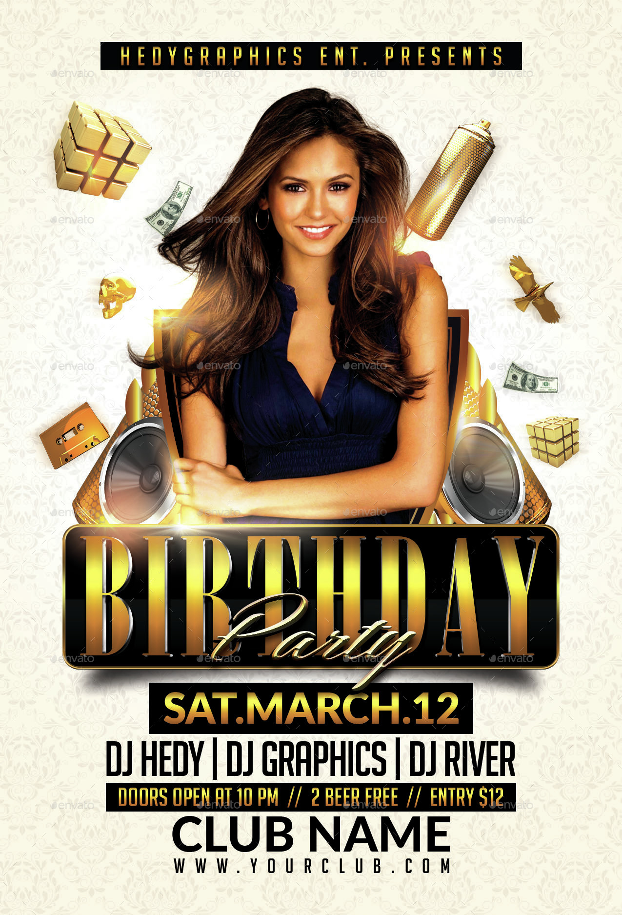 Birthday Party - Flyer Template Inside Birthday Celebration Flyer Template In Birthday Celebration Flyer Template