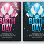 Birthday Party Flyer Template With Party Invitation Flyer Template
