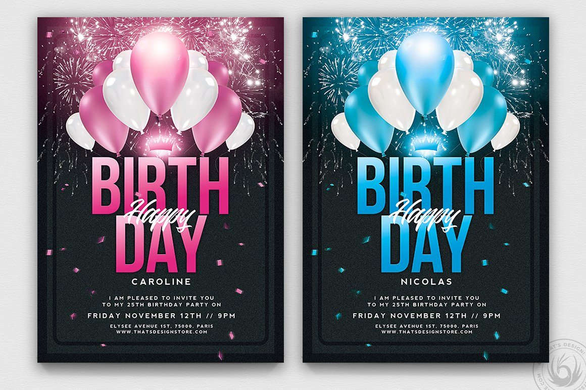 Birthday Party Flyer Template With Party Invitation Flyer Template Throughout Party Invitation Flyer Template