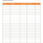 Blank Payment Chart – Bancar With Payment Checklist Template