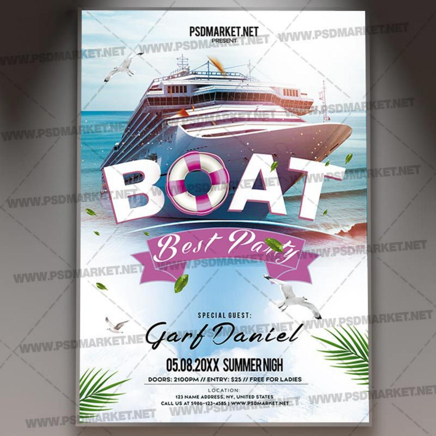 Boat Party Night Flyer - PSD Template by PSDmarket - issuu In Boat Cruise Flyer Template For Boat Cruise Flyer Template