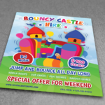 Bouncy Castle Hire Flyer Template  Flyer  OWPictures  Within Bounce House Flyer Template