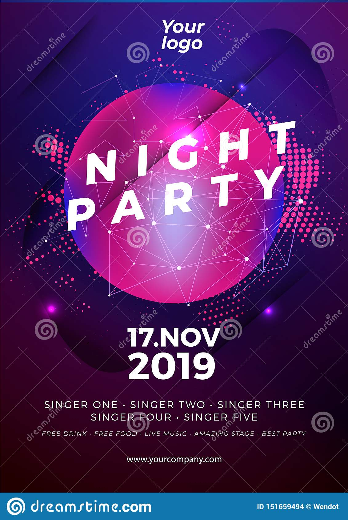 Business Brochure Flyer Design A10 Template Modern Night Party  In Service Industry Night Flyer Template Pertaining To Service Industry Night Flyer Template