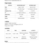 Business Itinerary Templates In Google Docs  Template