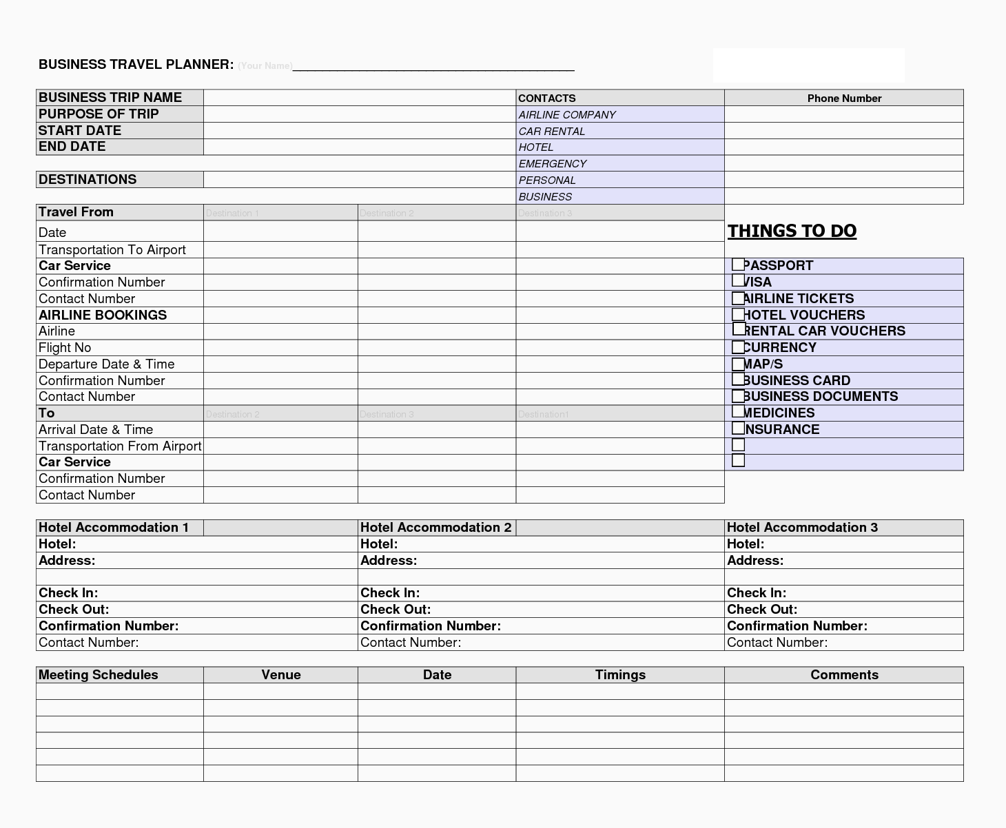 Business Travel Itinerary Template For Business Trip Travel Itinerary Template With Business Trip Travel Itinerary Template