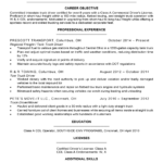 CDL Driver Resume Sample & Writing Tips  Resume Companion With Truck Driver Job Description Template