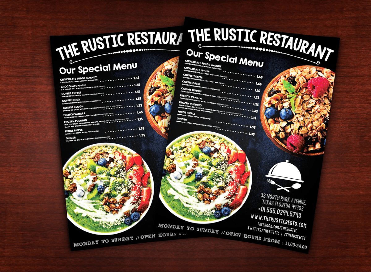 Chalk Styles Restaurant Flyer Template Pertaining To New Restaurant Flyer Template In New Restaurant Flyer Template