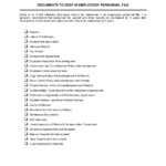 Checklist Personnel File Template  By Business In A Box™ Throughout Employee Personnel File Checklist Template