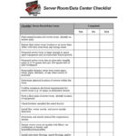 Checklist Server Room Data Center  Data Center  Building Technology Inside Server Monitoring Checklist Template