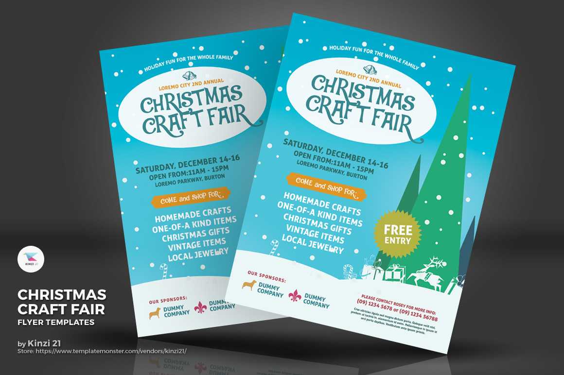 Christmas Craft Fair Flyer Corporate Identity Template Free  In Craft Show Flyer Template Throughout Craft Show Flyer Template