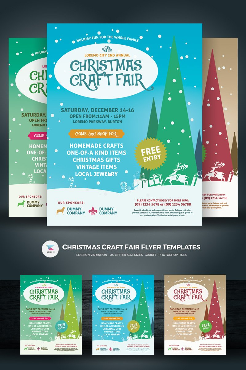 Christmas Craft Fair Flyer - Corporate Identity Template In Craft Show Flyer Template Throughout Craft Show Flyer Template
