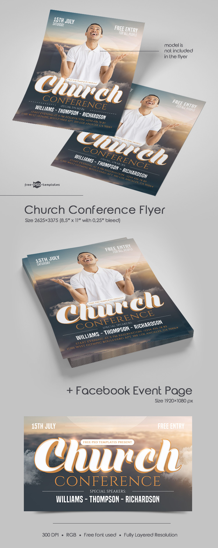 Church Conference Free PSD Flyer - Engine Templates With Regard To Church Conference Flyer Template Throughout Church Conference Flyer Template