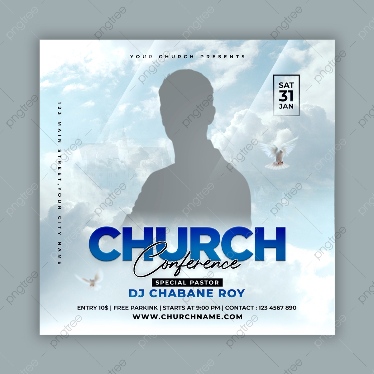 Church Conference Square Flyer Template Template Download on Pngtree With Church Conference Flyer Template Pertaining To Church Conference Flyer Template