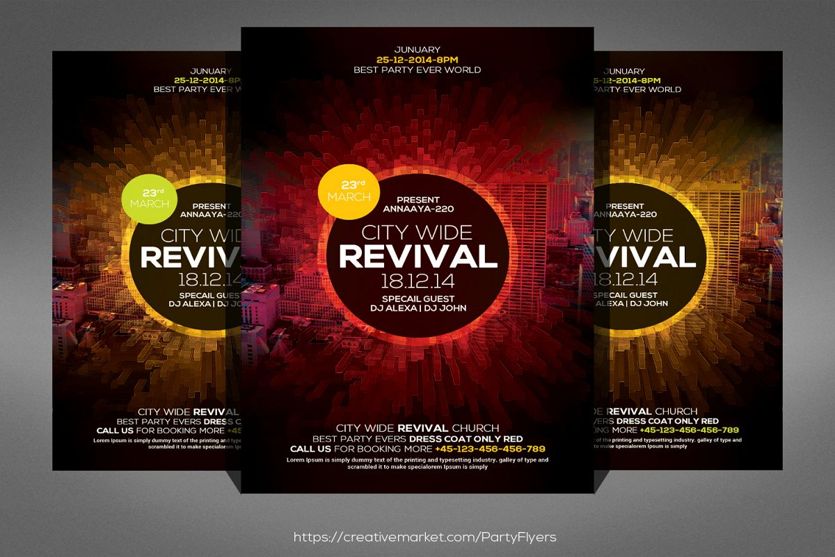 Church Revival Flyer – Tablon In Church Revival Flyer Template