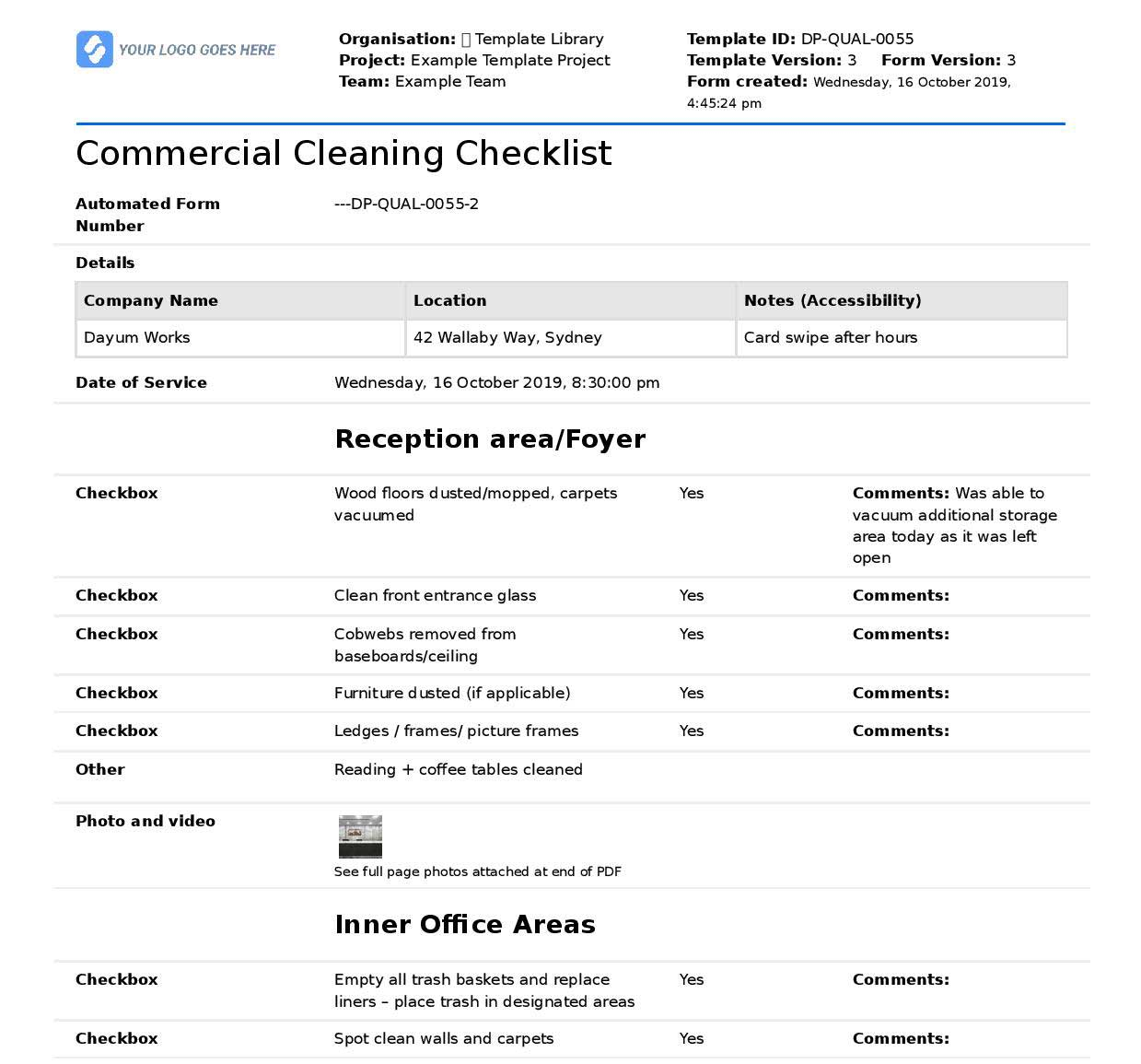 Cleaning Checklist App: Best for commercial cleaning (Try it free) In Janitorial Cleaning Checklist Template For Janitorial Cleaning Checklist Template