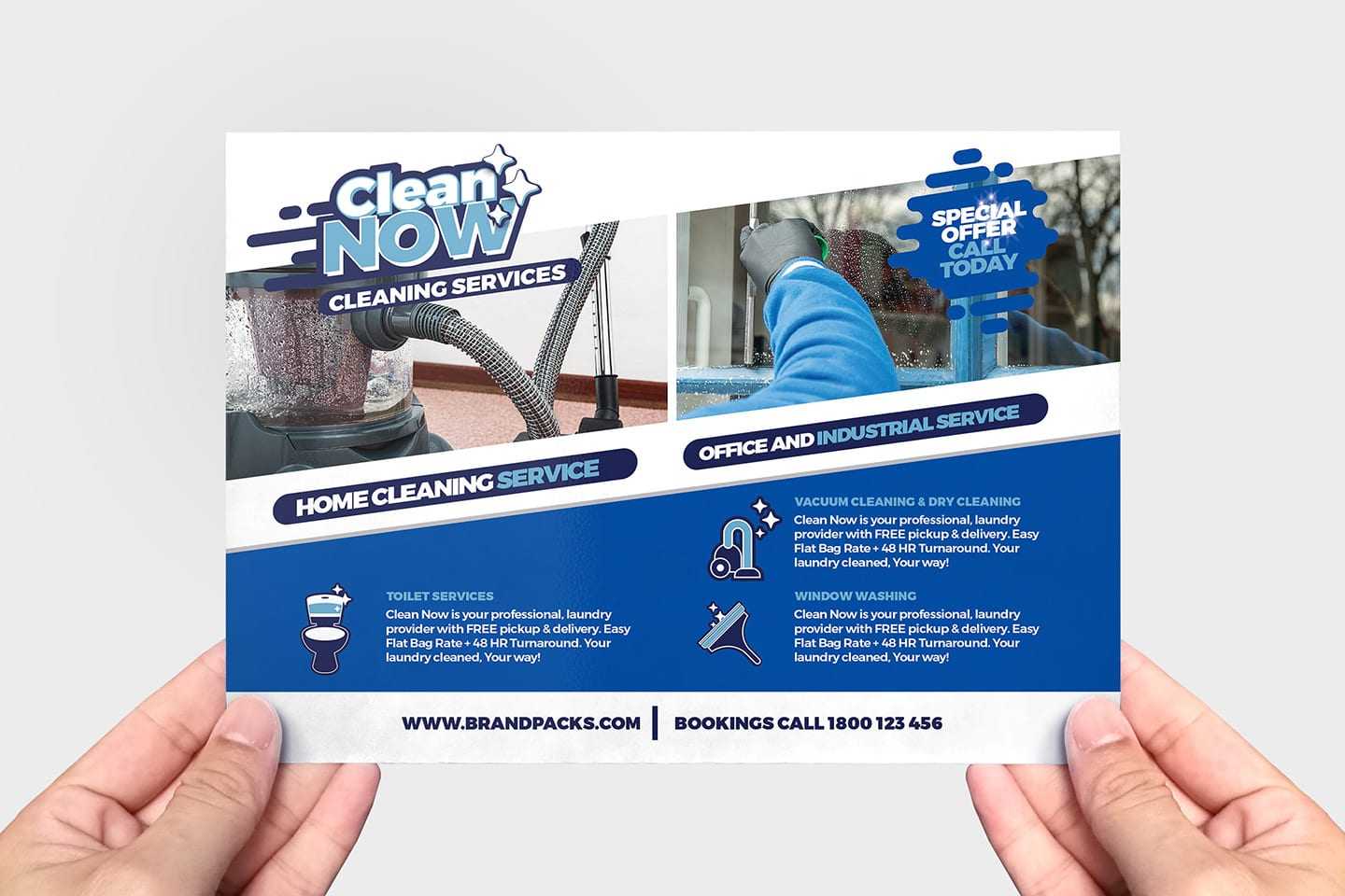 Cleaning Service Flyer Template In PSD, Ai & Vector – BrandPacks Inside Window Cleaning Flyer Template