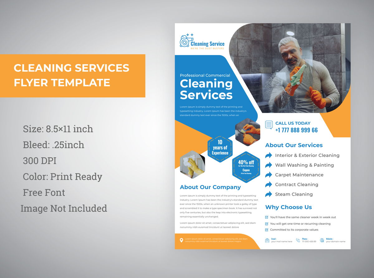 cleaning service Marketing material Design flyer Template  Flyer  Intended For Maid Service Flyer Template Inside Maid Service Flyer Template
