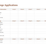 College Application Checklist Template For College Checklist Template