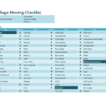免费College Moving Checklist Example  样本文件在  With College Checklist Template