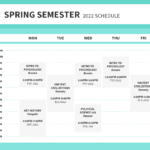 College Weekly Class Schedule Template Throughout College Tour Itinerary Template