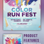 Color Run Flyer Template – Fomme Throughout 5K Run Flyer Template