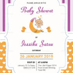 Colorful Baby Shower Invitation Card Template With Baby Shower Invitation Flyer Template