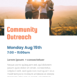 Community Outreach  Flyer Template Regarding Community Service Flyer Template