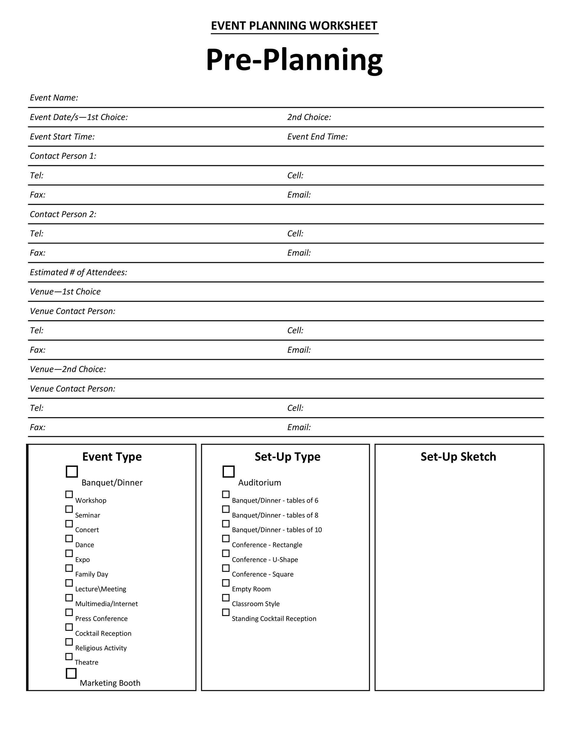 concert event planning template - Sablon Inside Party Planner Checklist Template Regarding Party Planner Checklist Template